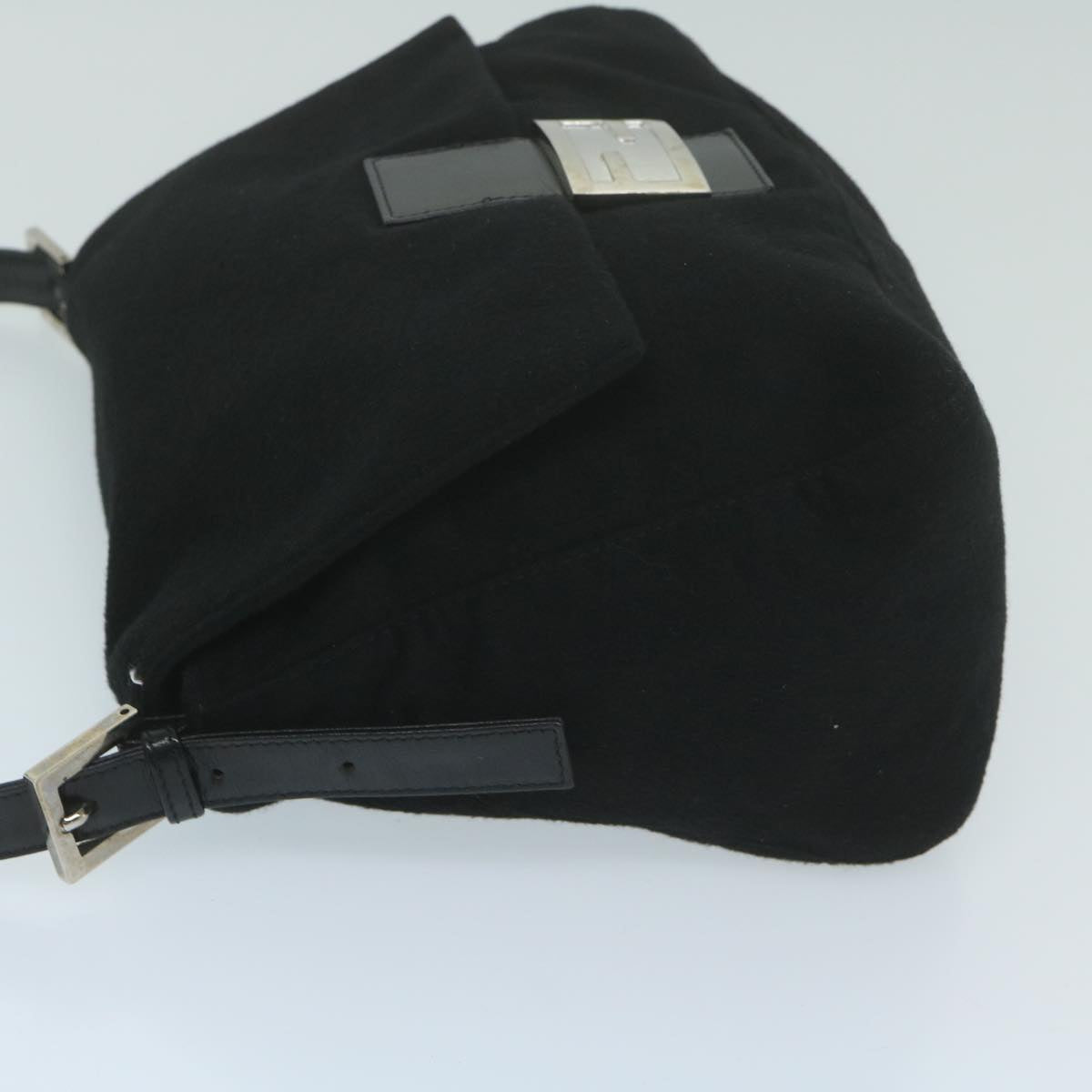 Luxury FendiMamma Baguette Shoulder Bag Felt Black 2348 26325 099ep2866