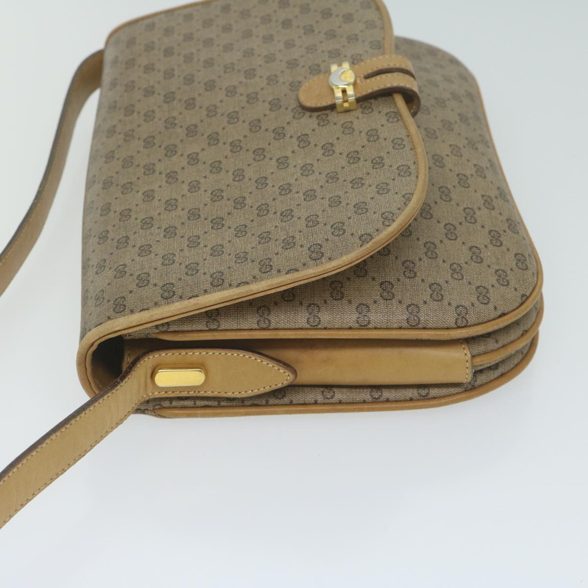 GUCCI Micro GG Supreme Shoulder Bag PVC Beige ep3053