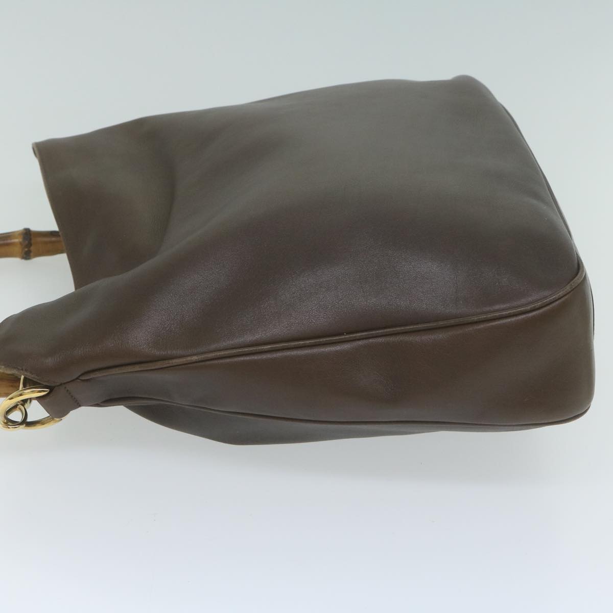 GUCCI Bamboo Shoulder Bag Leather 2way Brown 001 1705 1577 ep3101