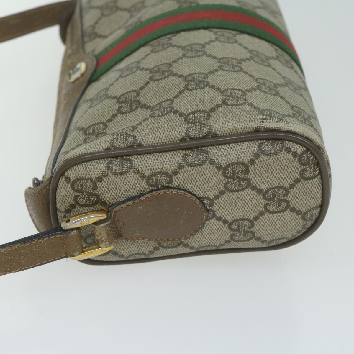 GUCCI GG Supreme Web Sherry Line Shoulder Bag PVC Beige 89 02 018 ep3109