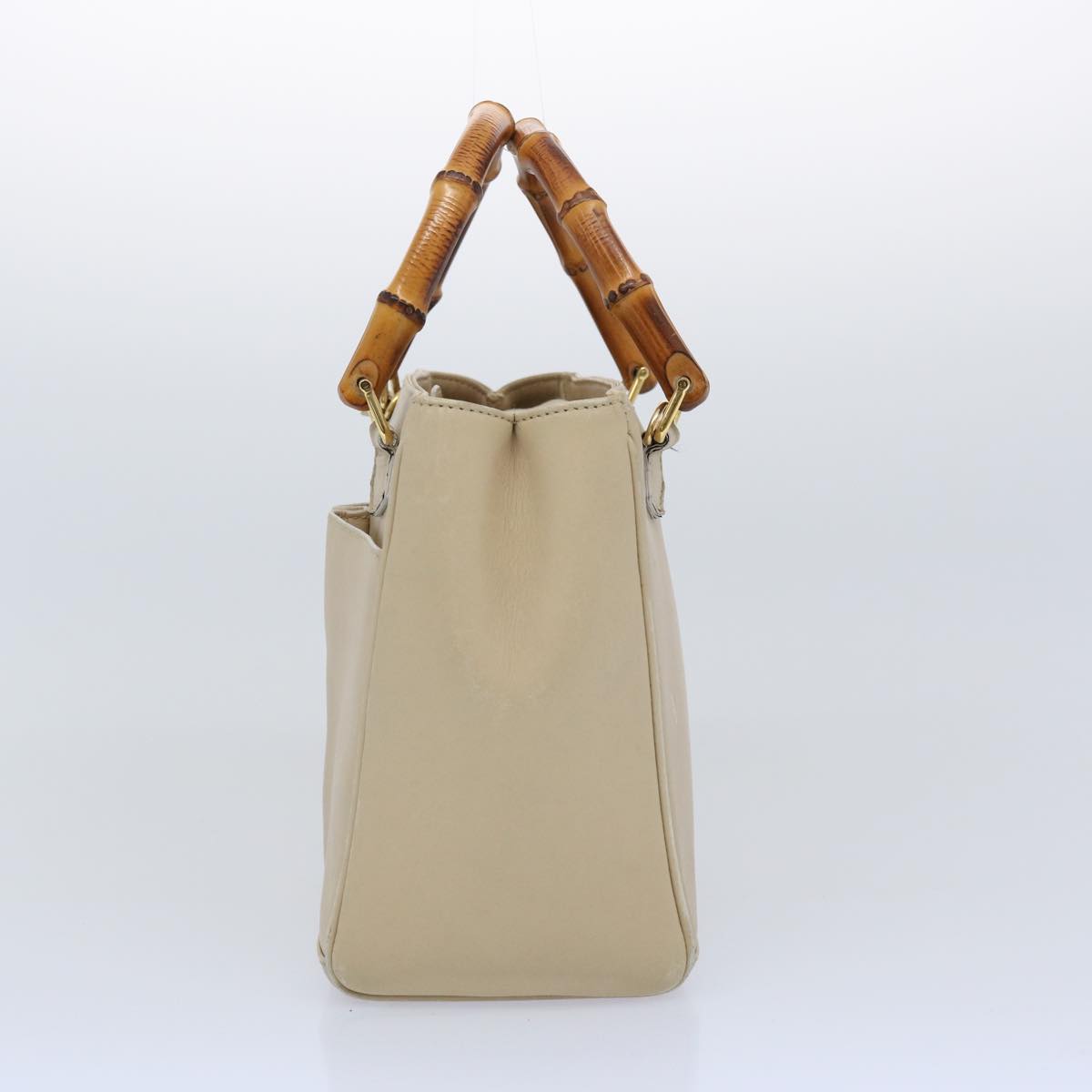 GUCCI Bamboo Hand Bag Leather Beige 000 1364 0315 ep3165