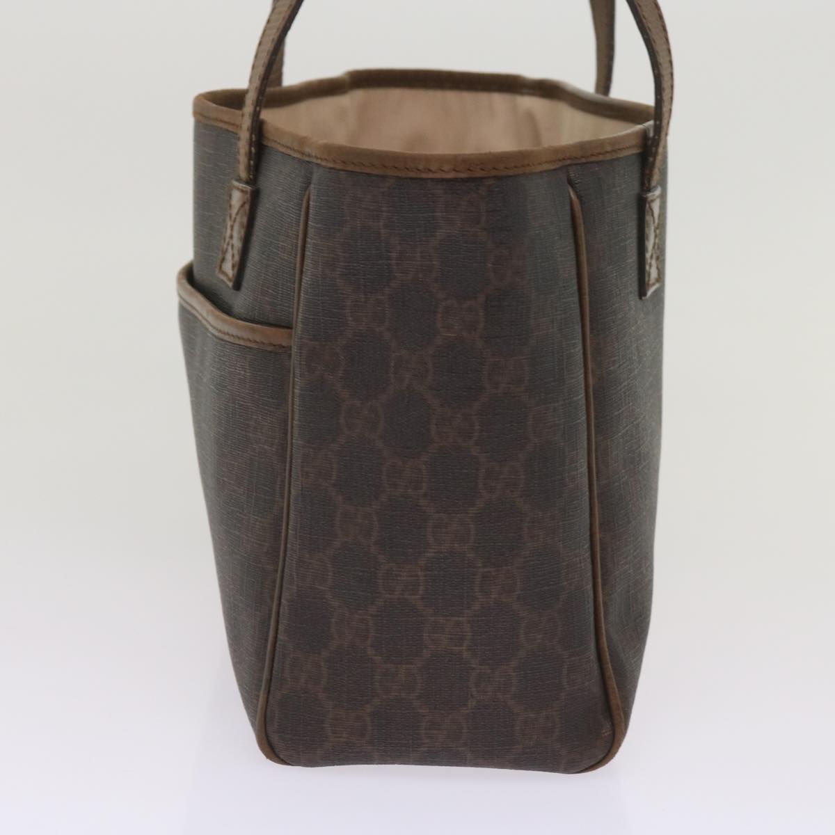 GUCCI GG Supreme Tote Bag PVC Leather Brown 264221 ep3283