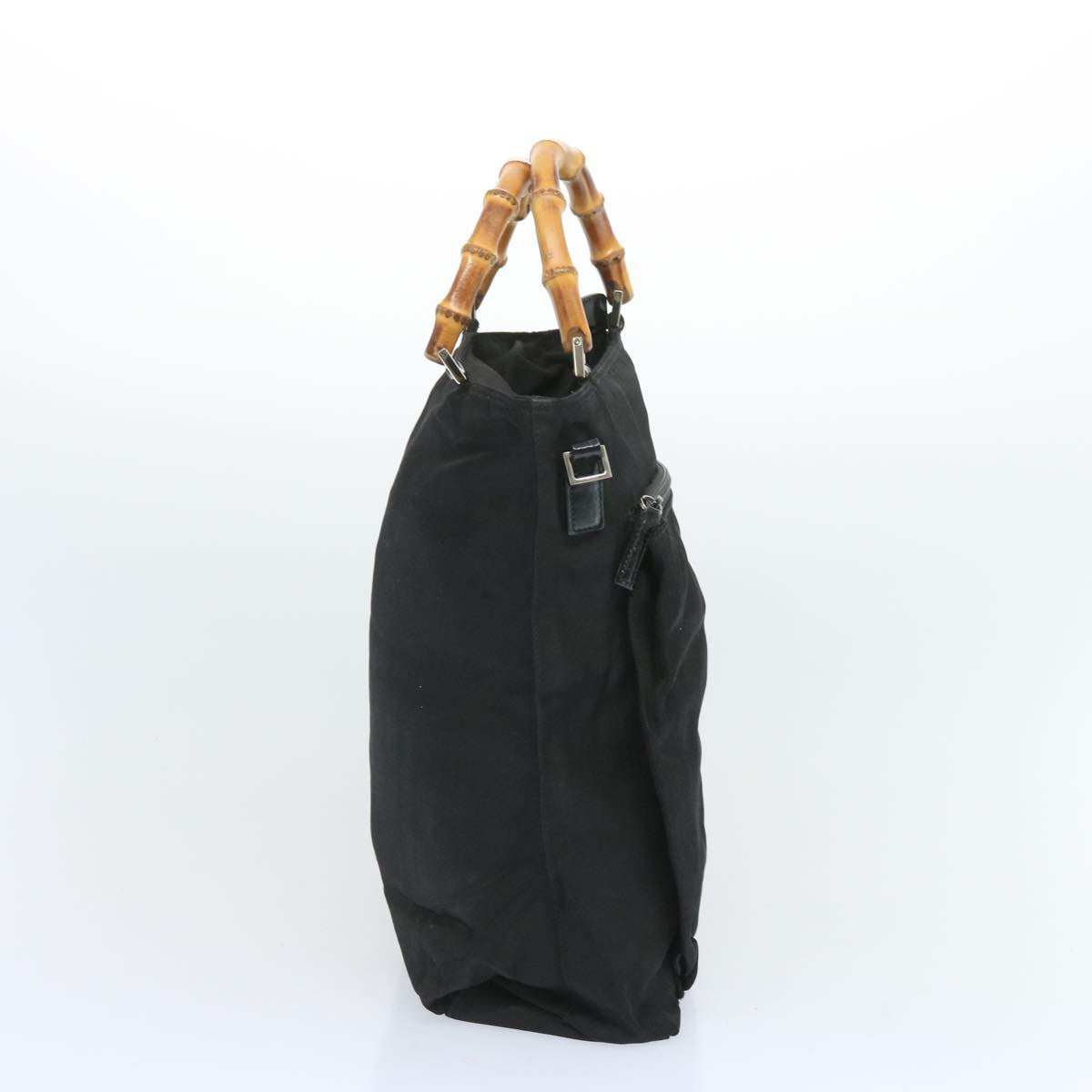 GUCCI Bamboo Hand Bag Nylon Black 002 3754 0506 ep3367