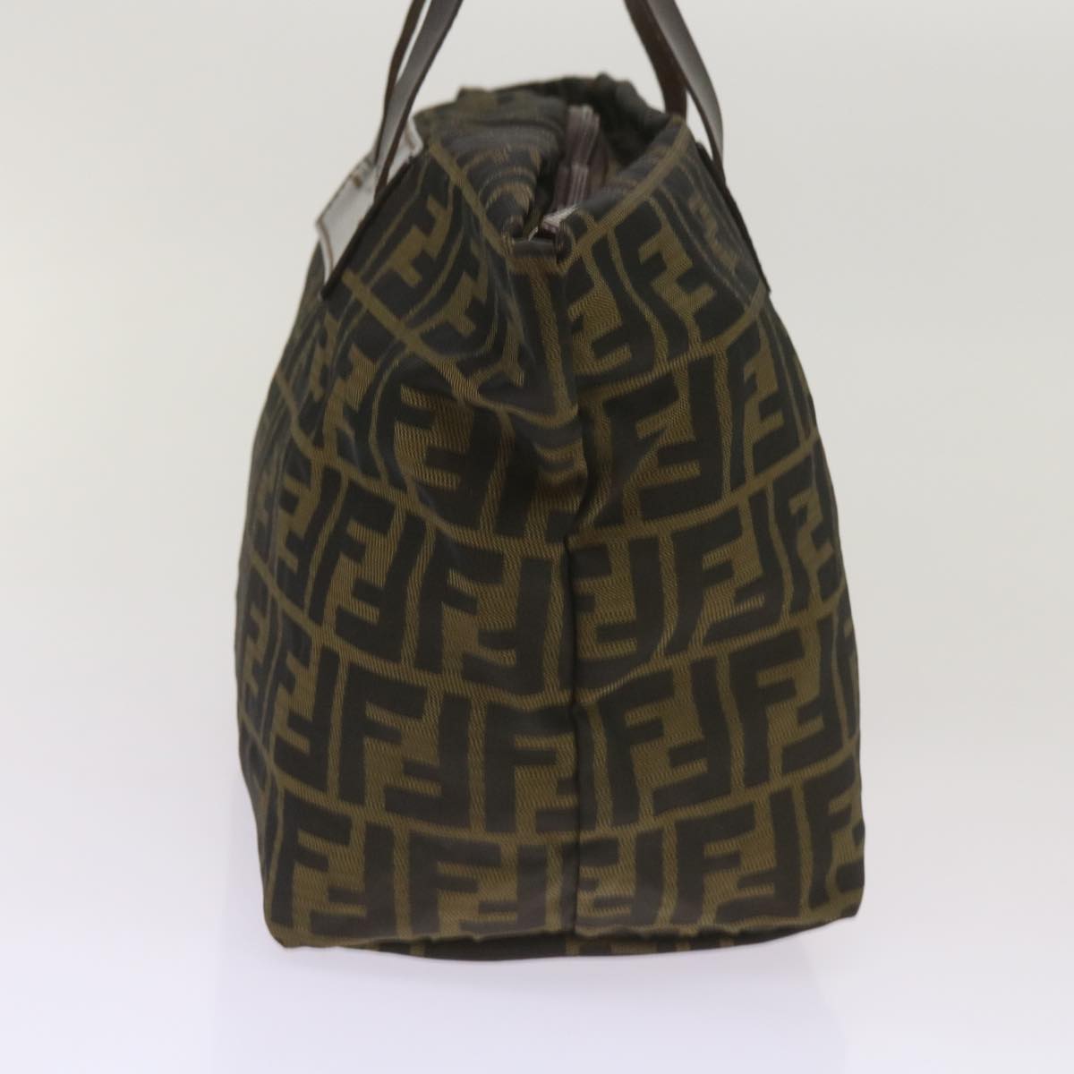 Luxury FendiZucca Canvas Hand Bag Black Brownep3561