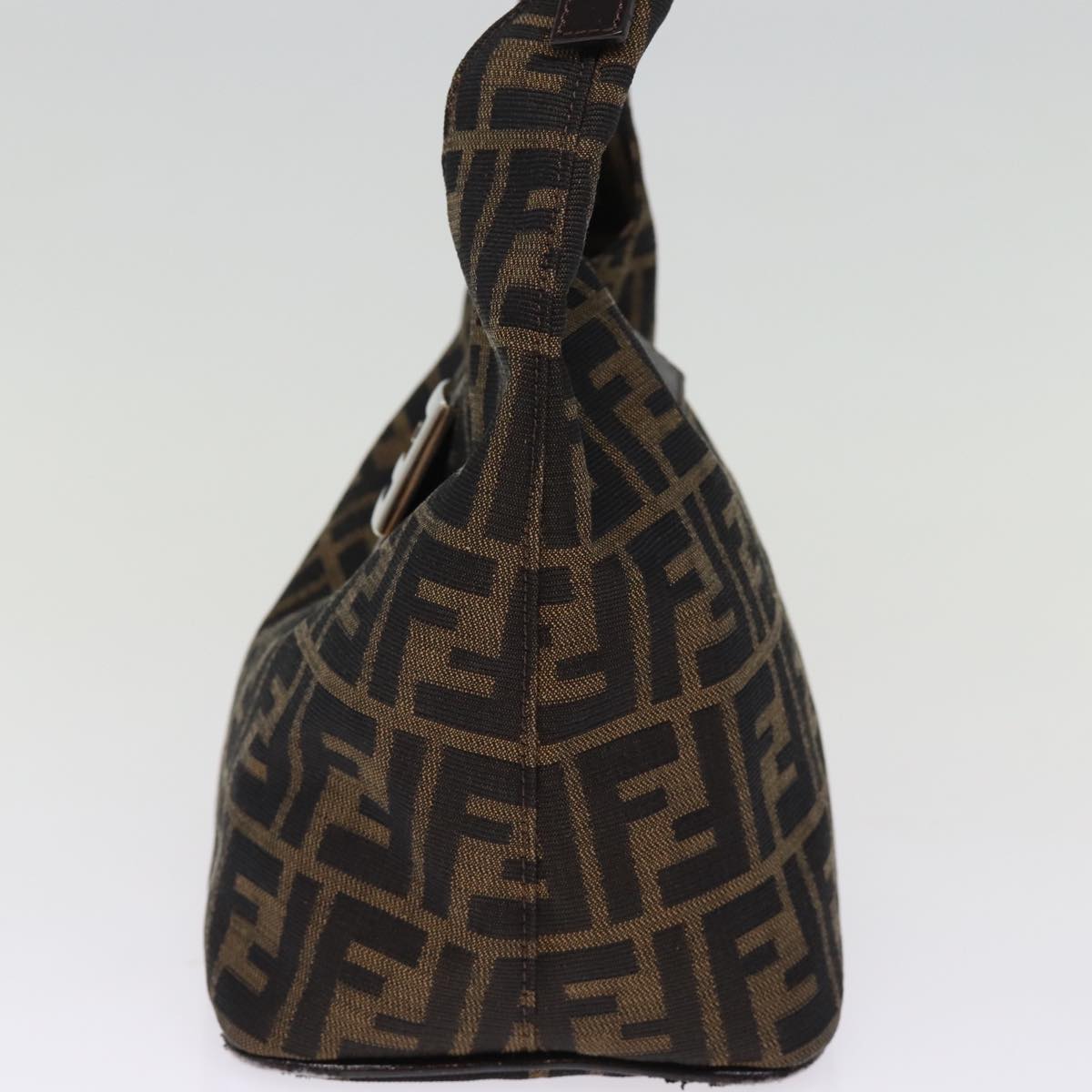 Luxury Fendi Zucca Canvas Mamma Baguette Shoulder Bag Black Brownep4223