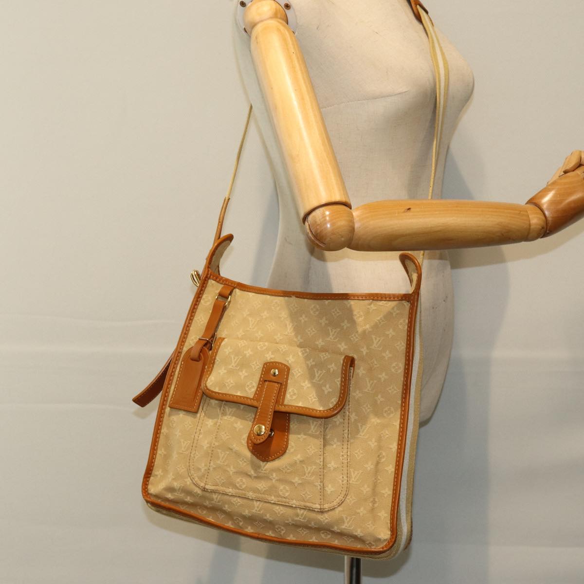 LOUIS VUITTON Monogram Mini Buzas Marie Kate Bag Beige M92323 LV ep4235