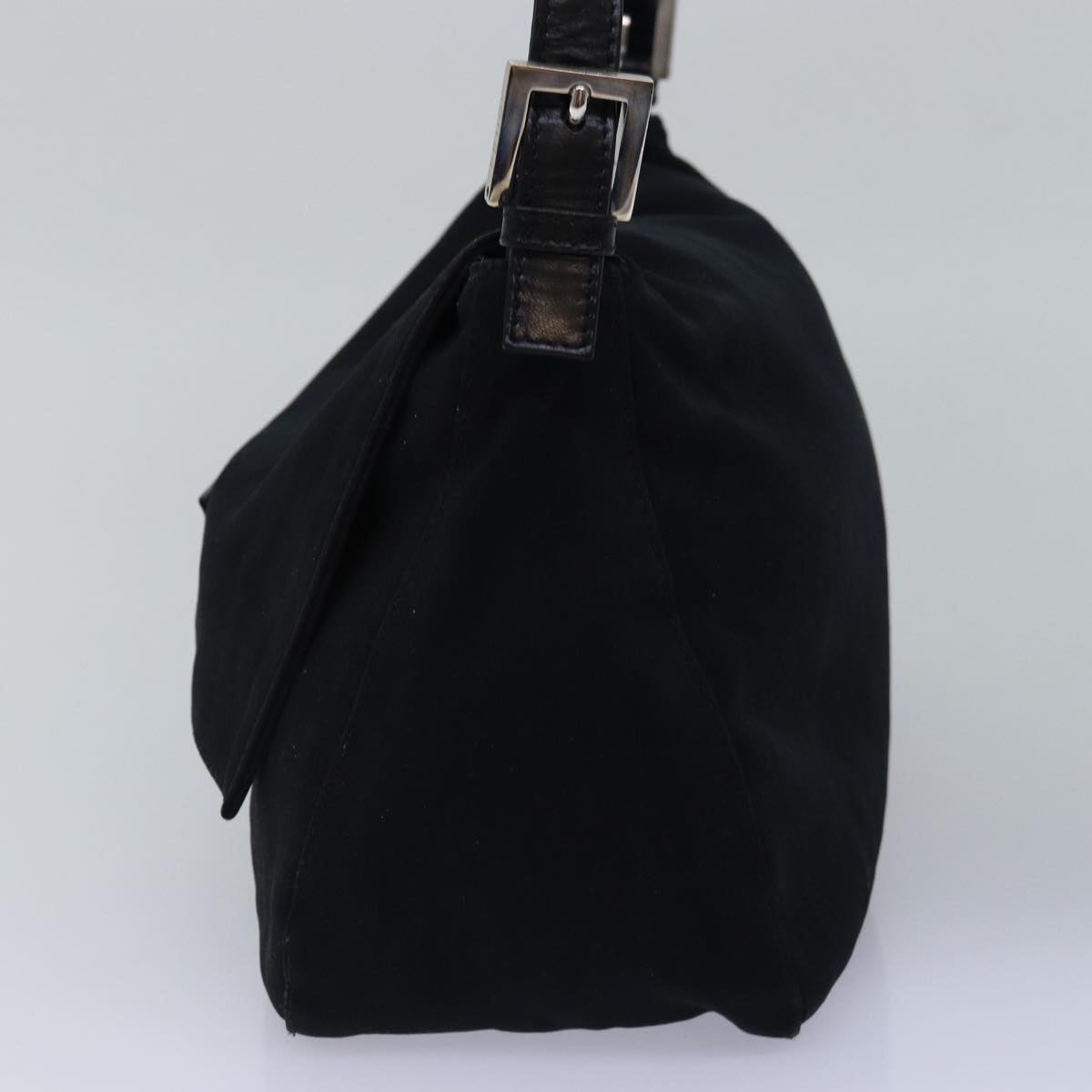 Luxury Fendi Mamma Baguette Shoulder Bag Nylon Blackep4266
