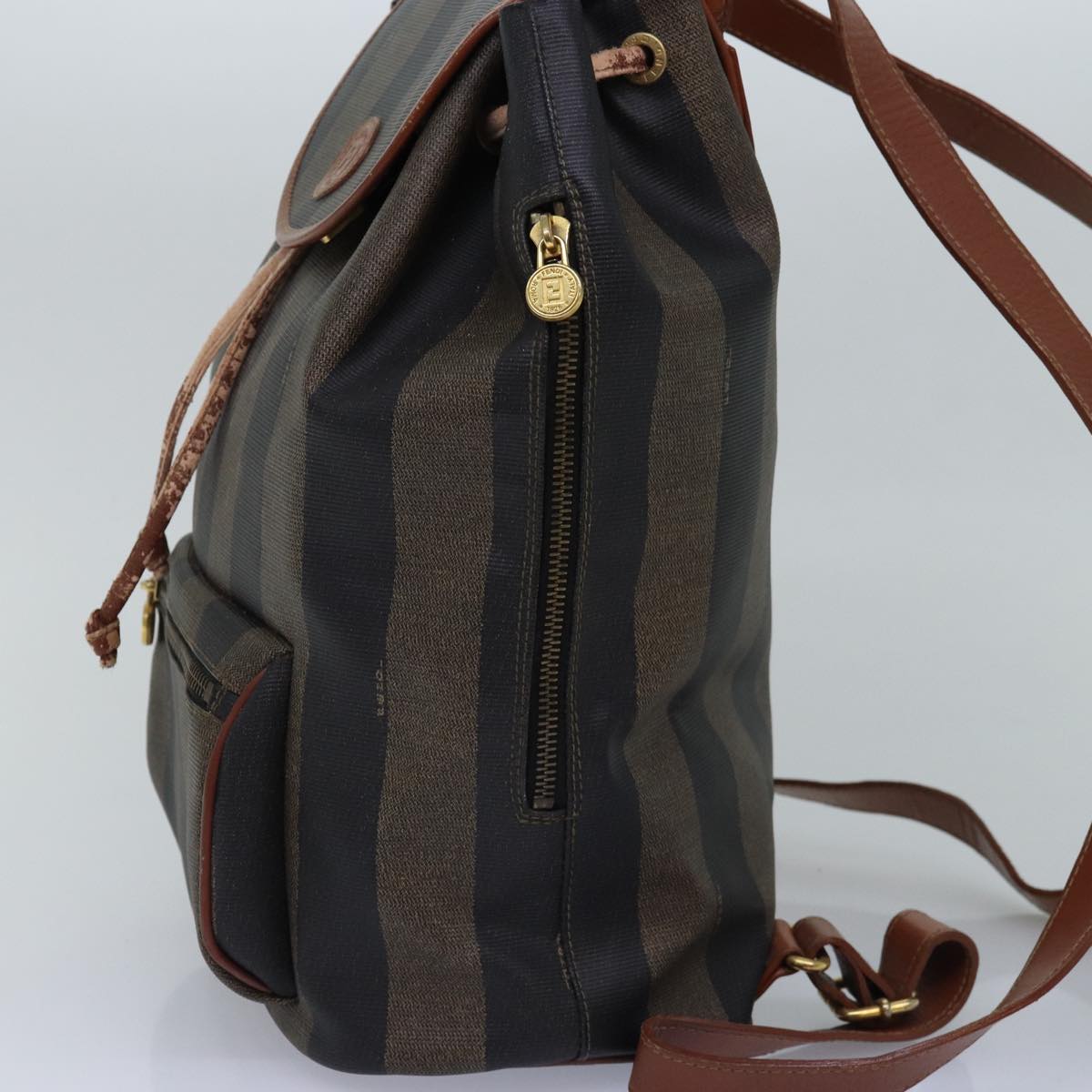 Luxury Fendi Pecan Canvas Backpack Brown Blackep4454