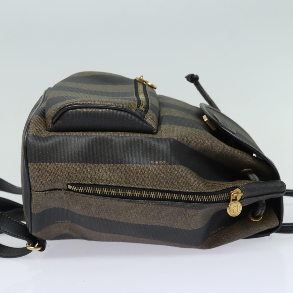 Luxury Fendi Pecan Canvas Backpack Brown Blackep4748