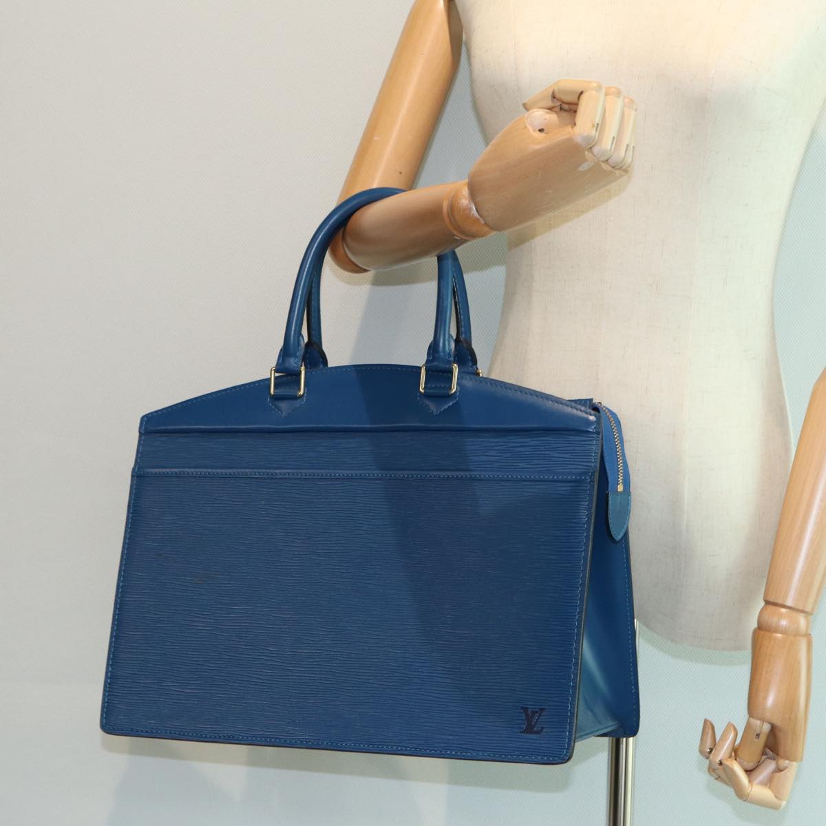 LOUIS VUITTON Epi Riviera Hand Bag Blue M48185 LV ep4797