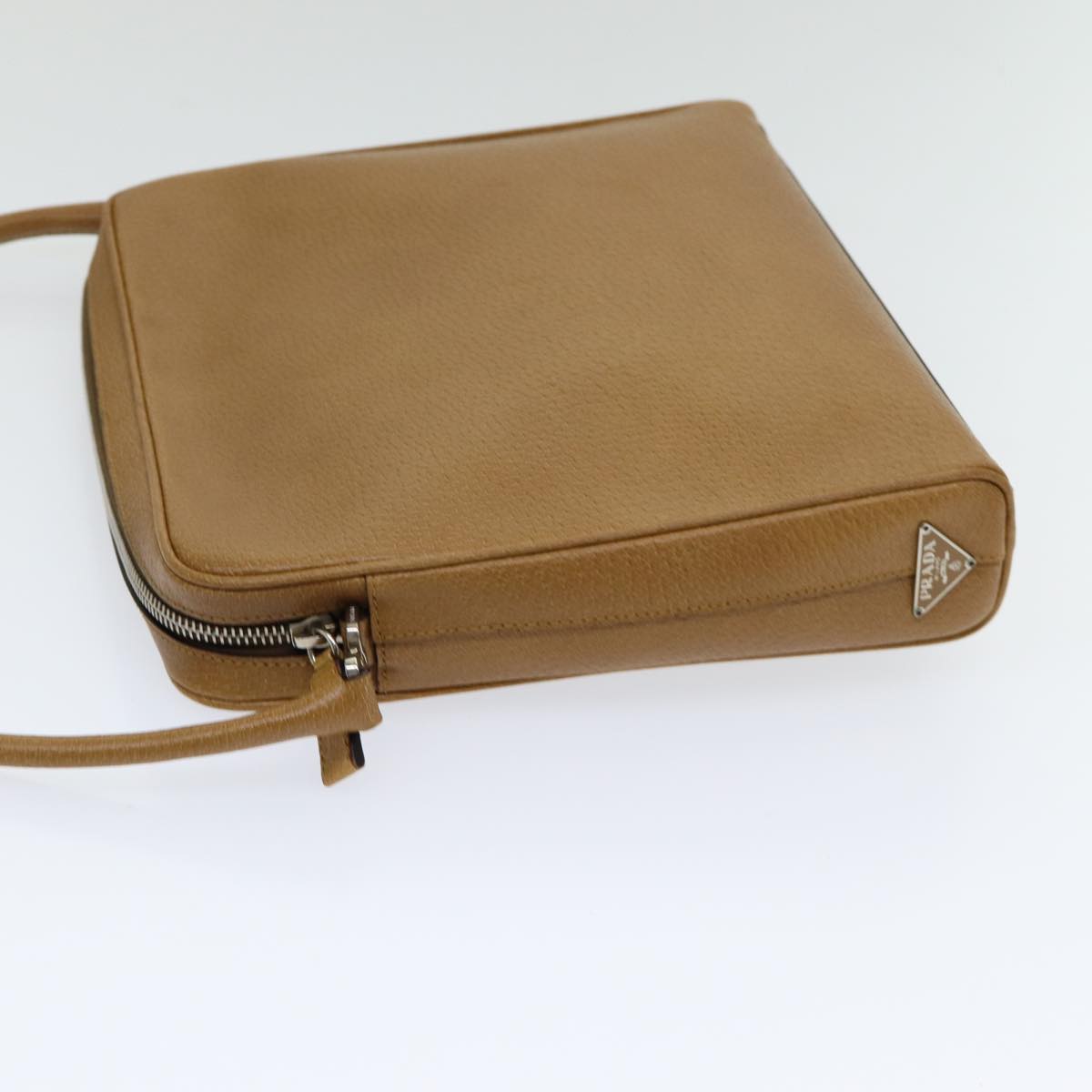 Luxury Prada Shoulder Bag Leather Brown Silver ep5110