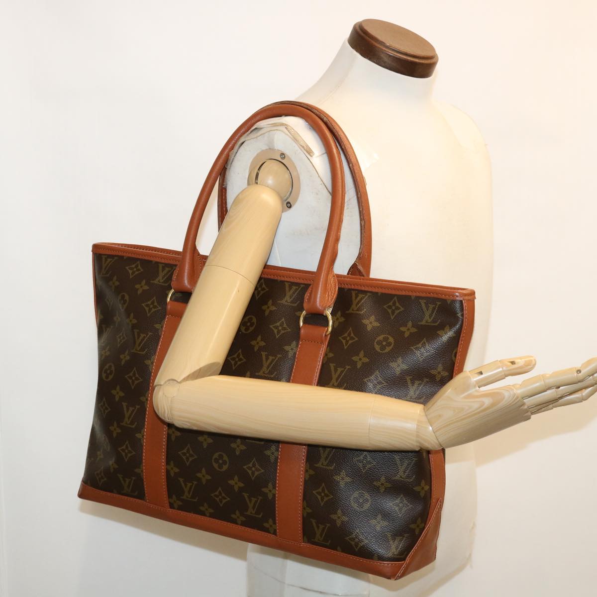 LOUIS VUITTON Monogram Sac Weekend PM Tote Bag M42425 LV ep516