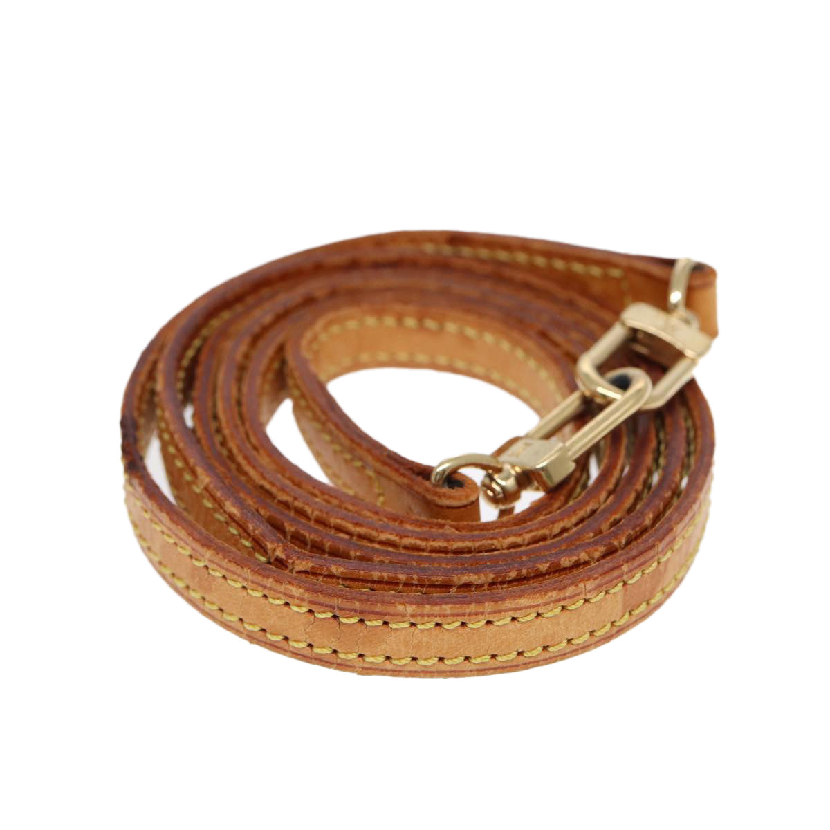 LOUIS VUITTON Shoulder Strap Leather 46.1"" Beige LV ep5672