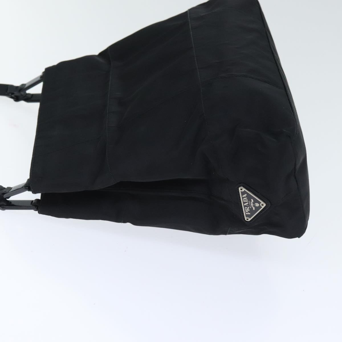 Luxury Prada Hand Bag Nylon Plastic Leather Black ep5732