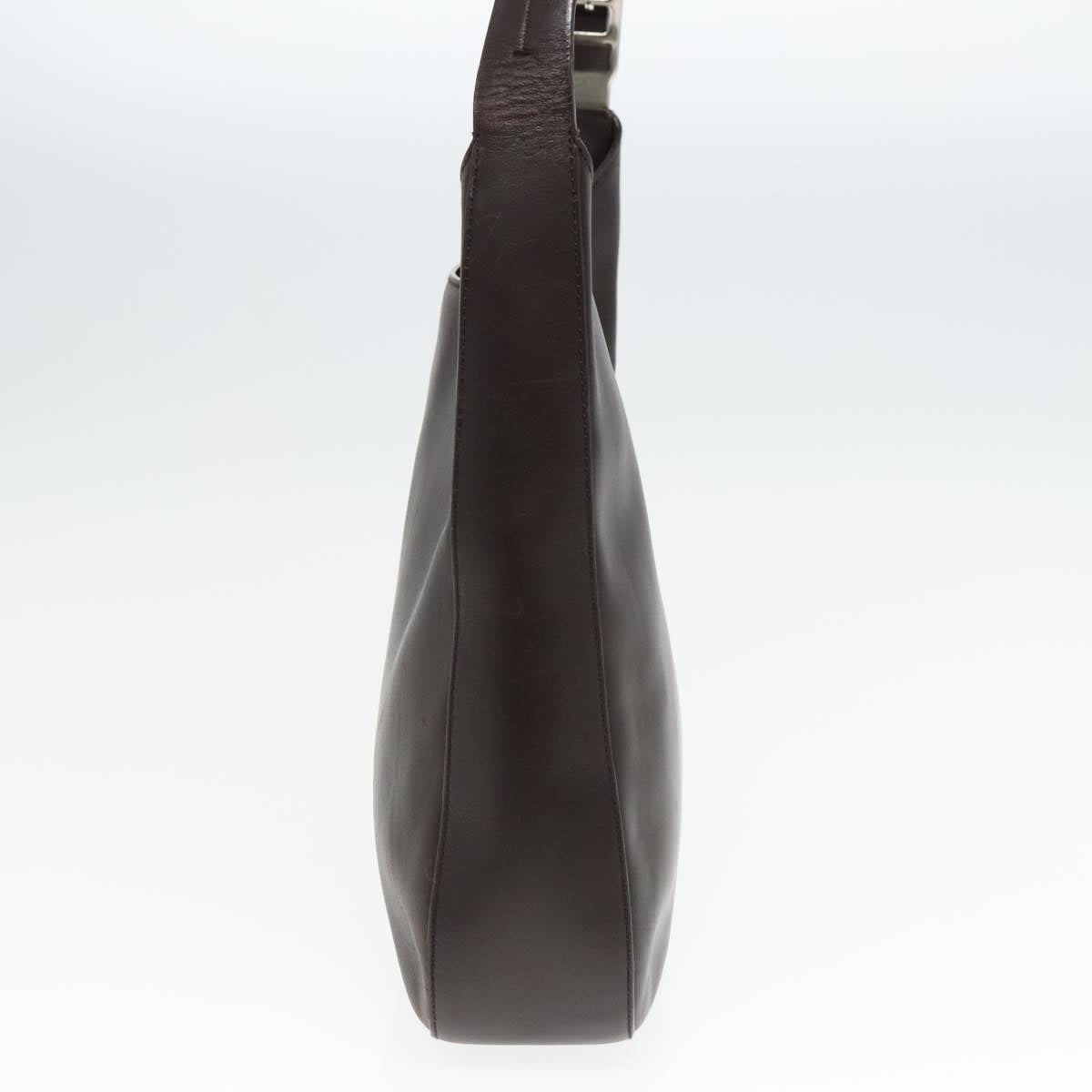 Luxury Prada Shoulder Bag Leather Brown Silver ep5760