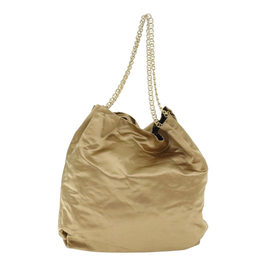 Luxury Prada Chain Tote Bag Satin Gold ep5795