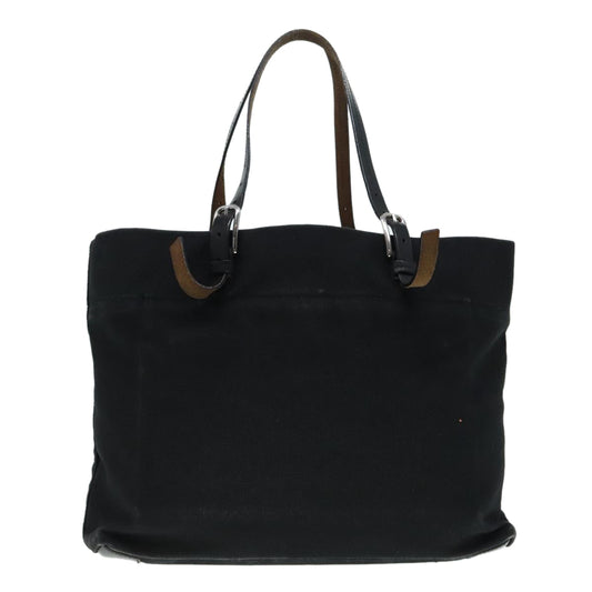Luxury Prada Tote Bag Canvas Black Silver ep5844