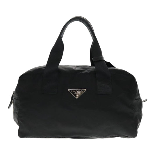 Luxury Prada Boston Bag Nylon Black Silver ep5957