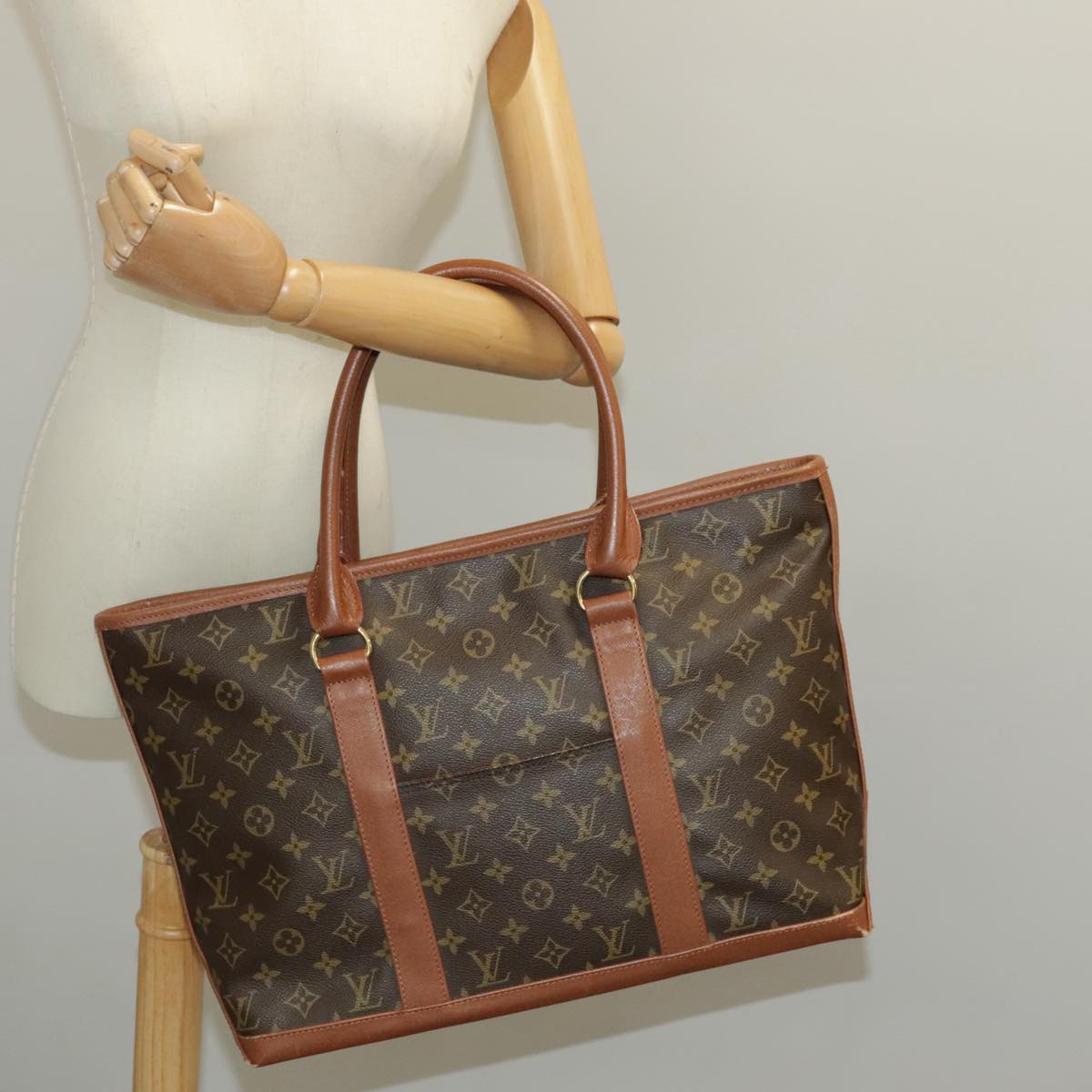 LOUIS VUITTON Monogram Sac Weekend PM Tote Bag M42425 LV ep6056