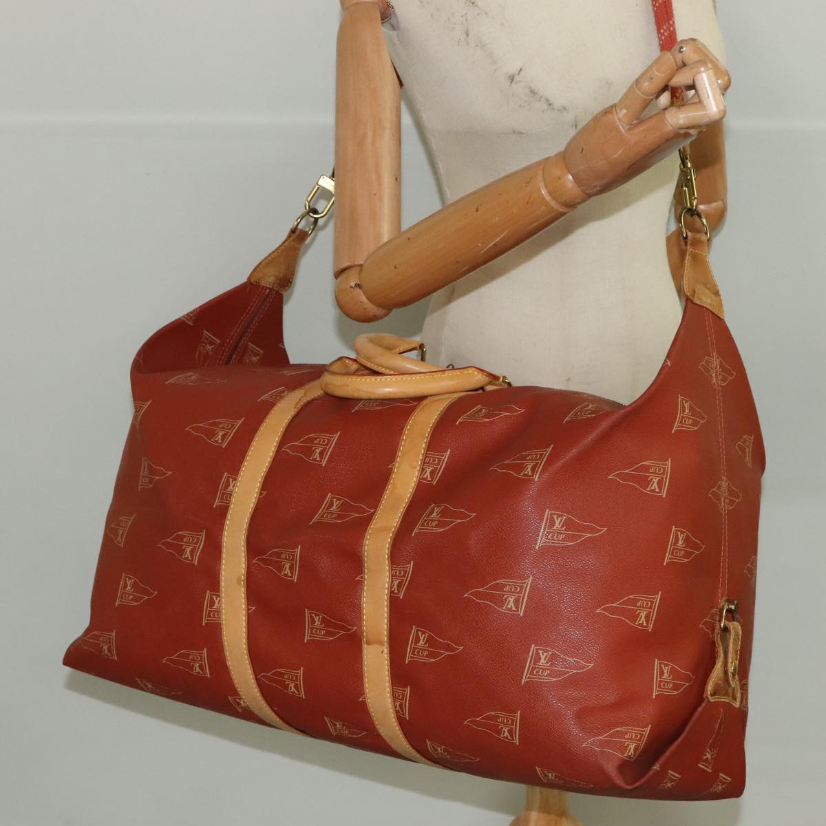 LOUIS VUITTON LV Cup Kabul Boston Bag Red M80020 LV ep6346