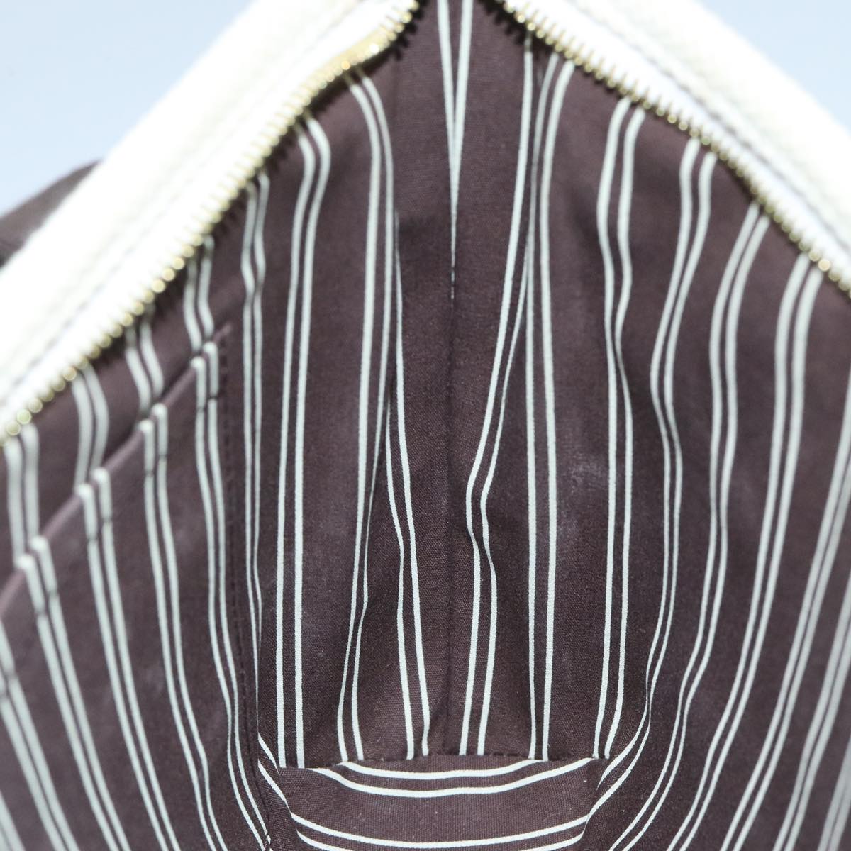 LOUIS VUITTON Antigua Cabas PM Tote Bag White Brown M40036 LV ep6433