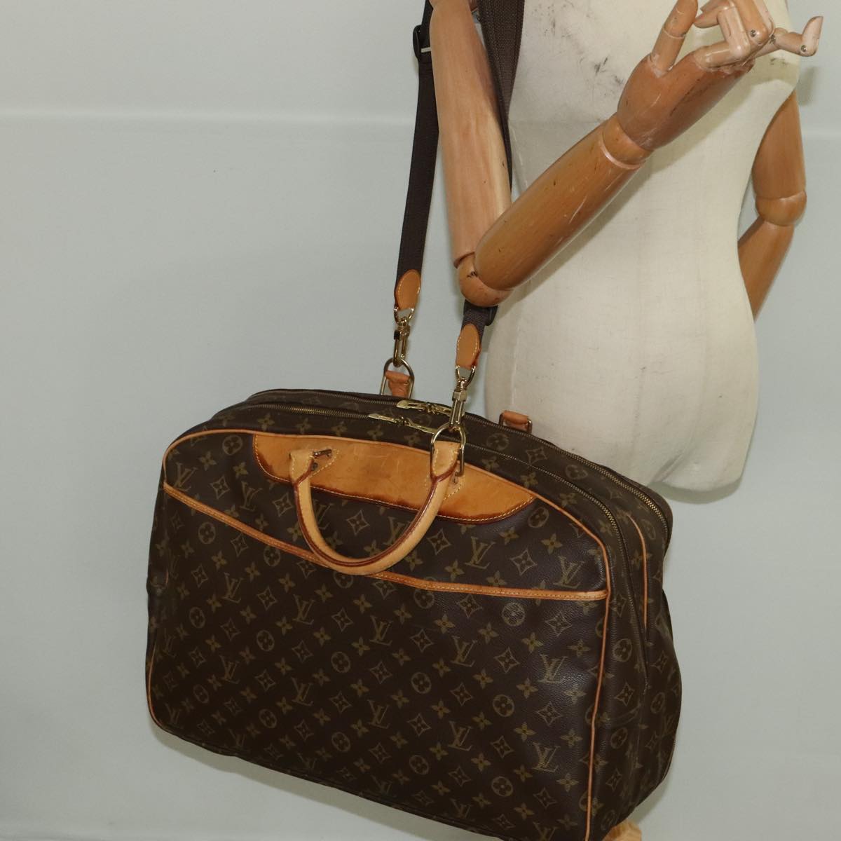 LOUIS VUITTON Monogram Alize de Poche Boston Bag 2way M41392 LV ep6461