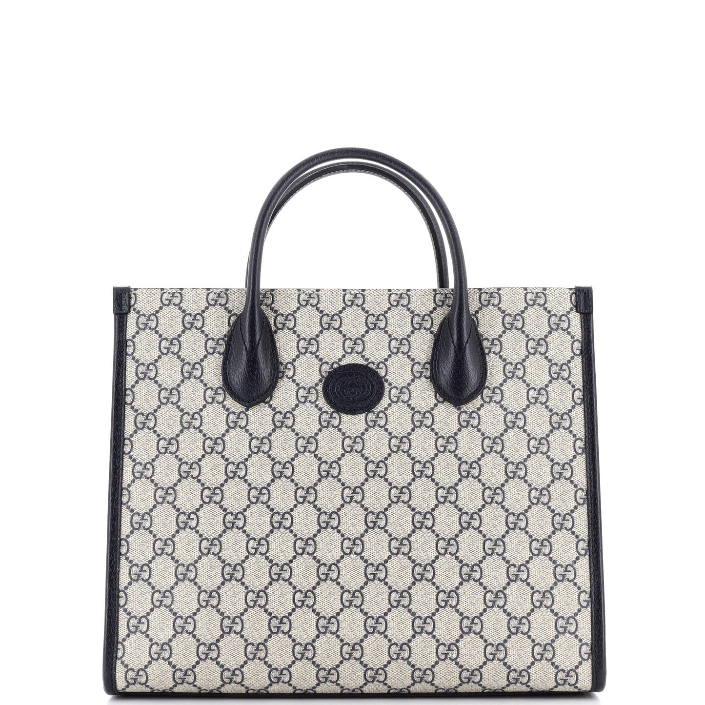 Luxury Gucci Trending 2025 Structured Top Handle Open Tote GG Coated Canvas Small