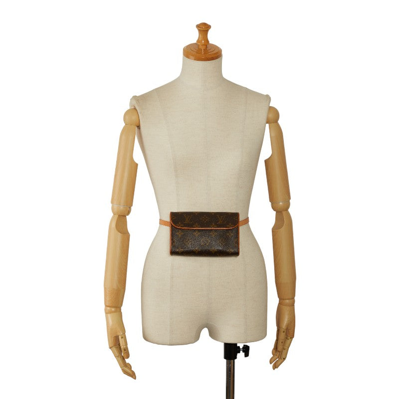 Louis Vuitton Monogram Pochette Florentine XS Body Bag M51855 Brown PVC Leather Louis Vuitton