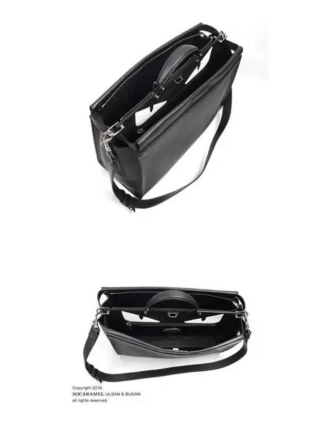 Luxury Fendi Selleria Monster Peekaboo Medium Briefcase Black