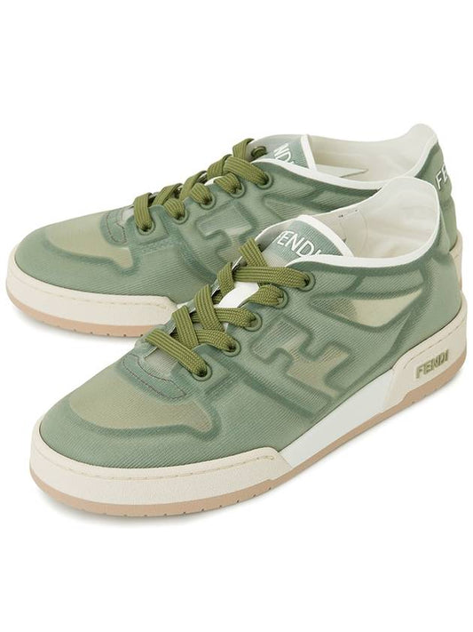 Luxury Fendi Match Mesh Low Top Sneakers Green