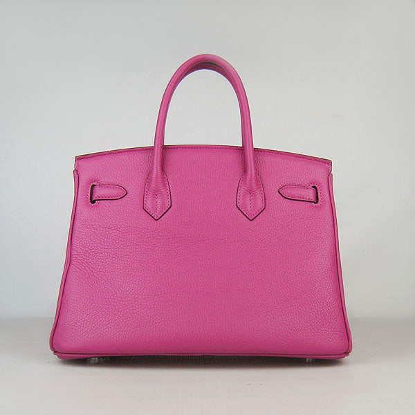 Luxury Hermes Birkin 30cm Togo Leather Handbags Peach Silver