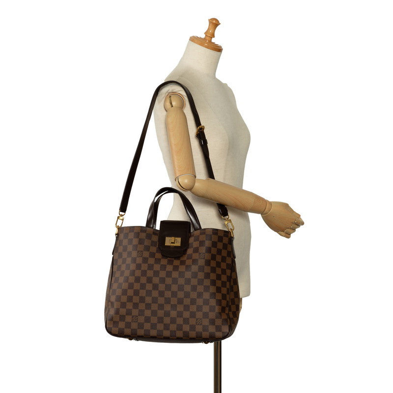 Louis Vuitton Damier Caba Rose Berry Handbag 2WAY N41177 Brown PVC Leather Louis Vuitton