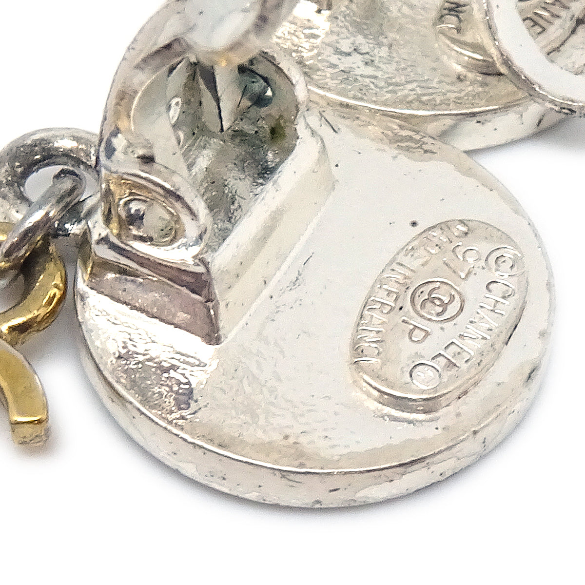 Luxury Chanel 1997 Medallion Dangle Earrings Clip-On