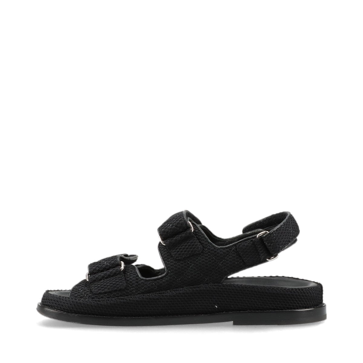 Chanel Coco Mesh Sandals 36 Black G35927