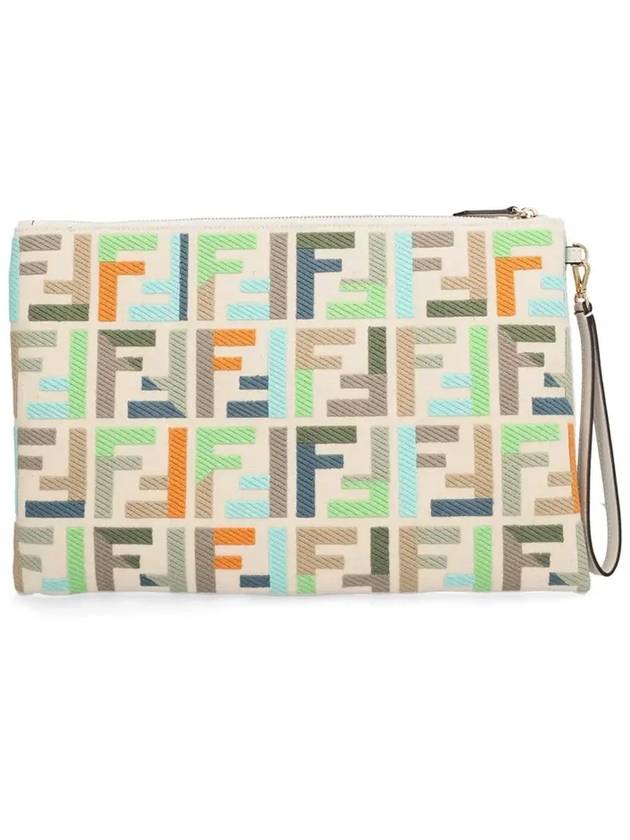 Luxury Fendi FF Logo Clutch Bag