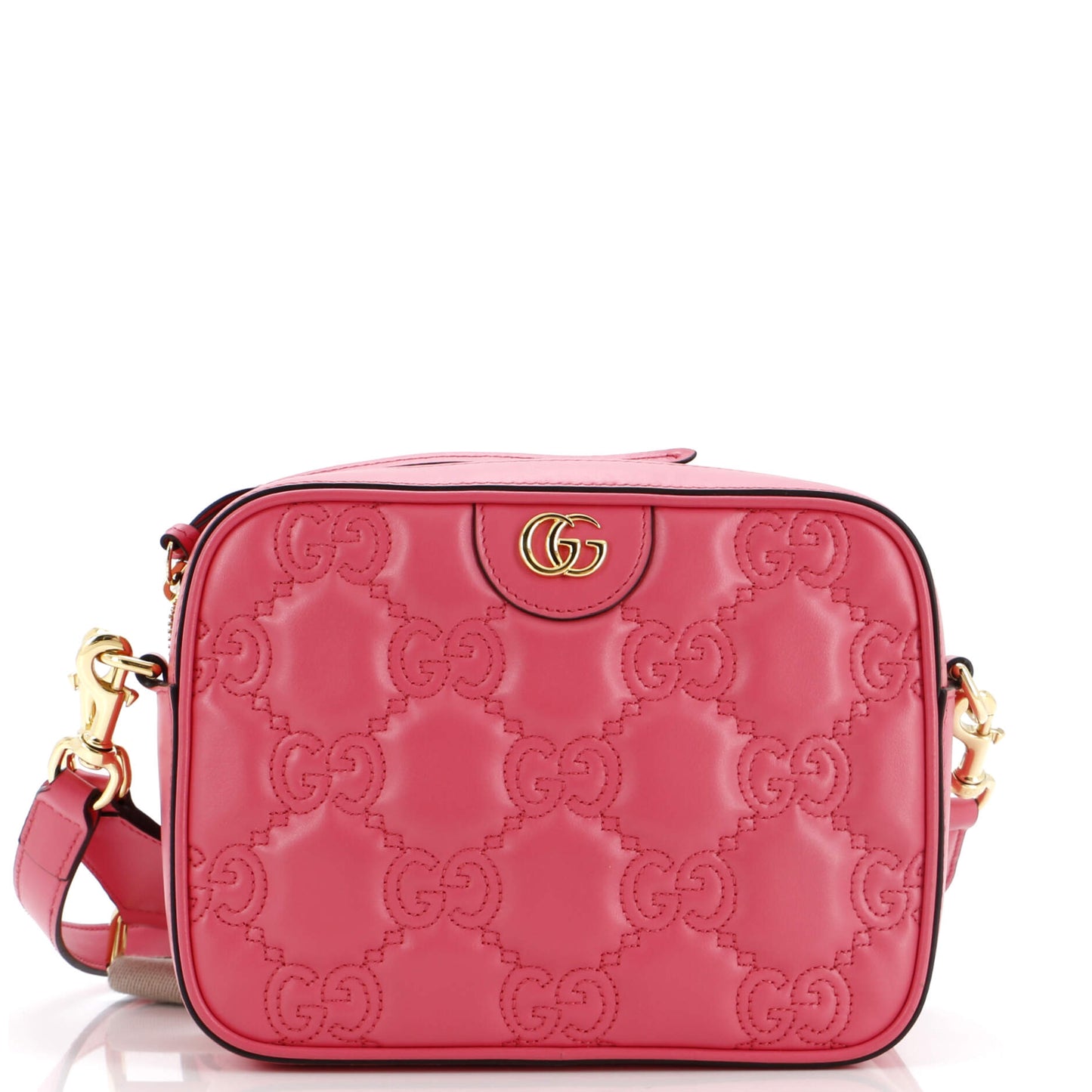 Luxury Gucci Trending 2025 Zip Camera Bag GG Matelasse Leather Small