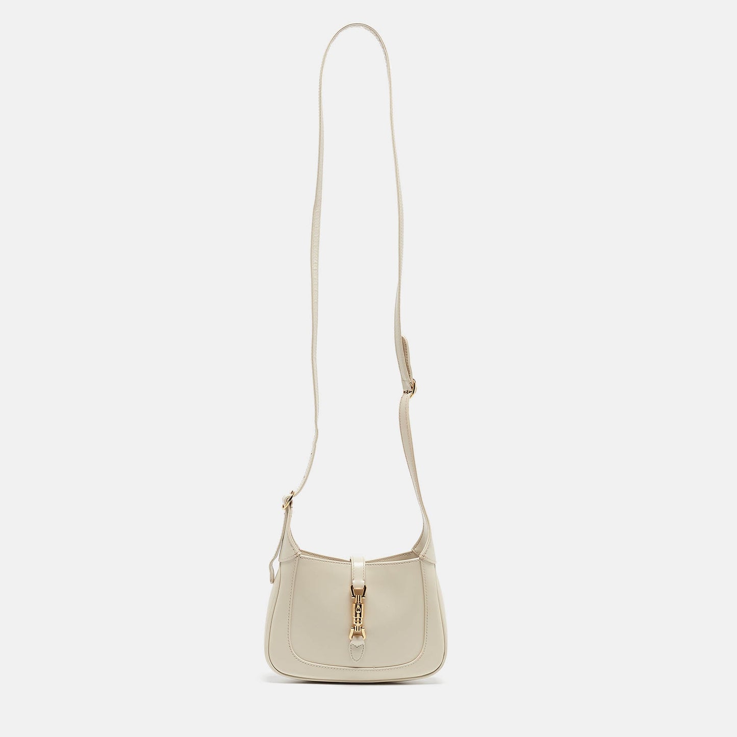 Luxury Gucci Trending 2025 White Leather Mini 1961 Jackie Shoulder Bag