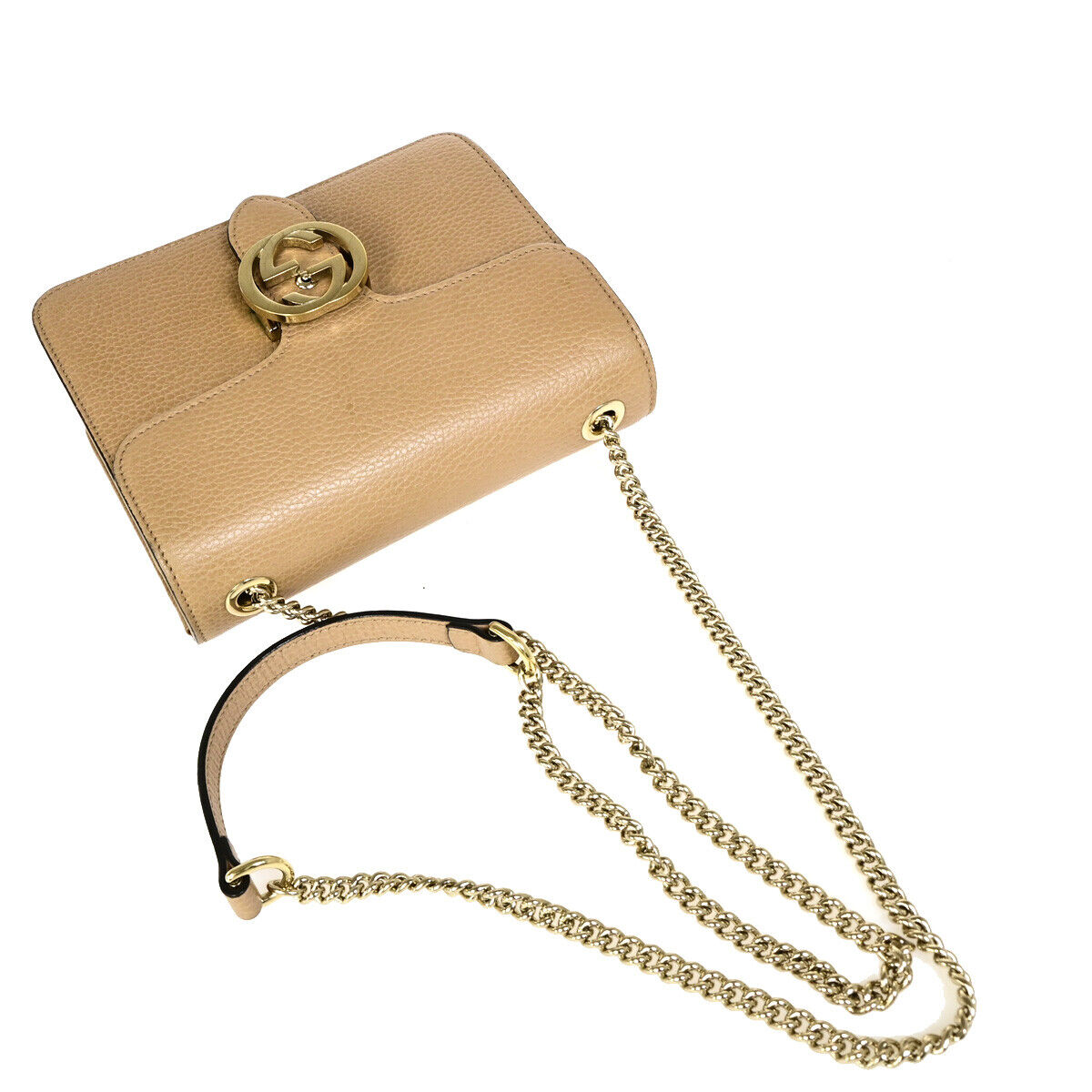 Luxury Gucci Trending 2025 Interlocking G Leather Shoulder Bag ()