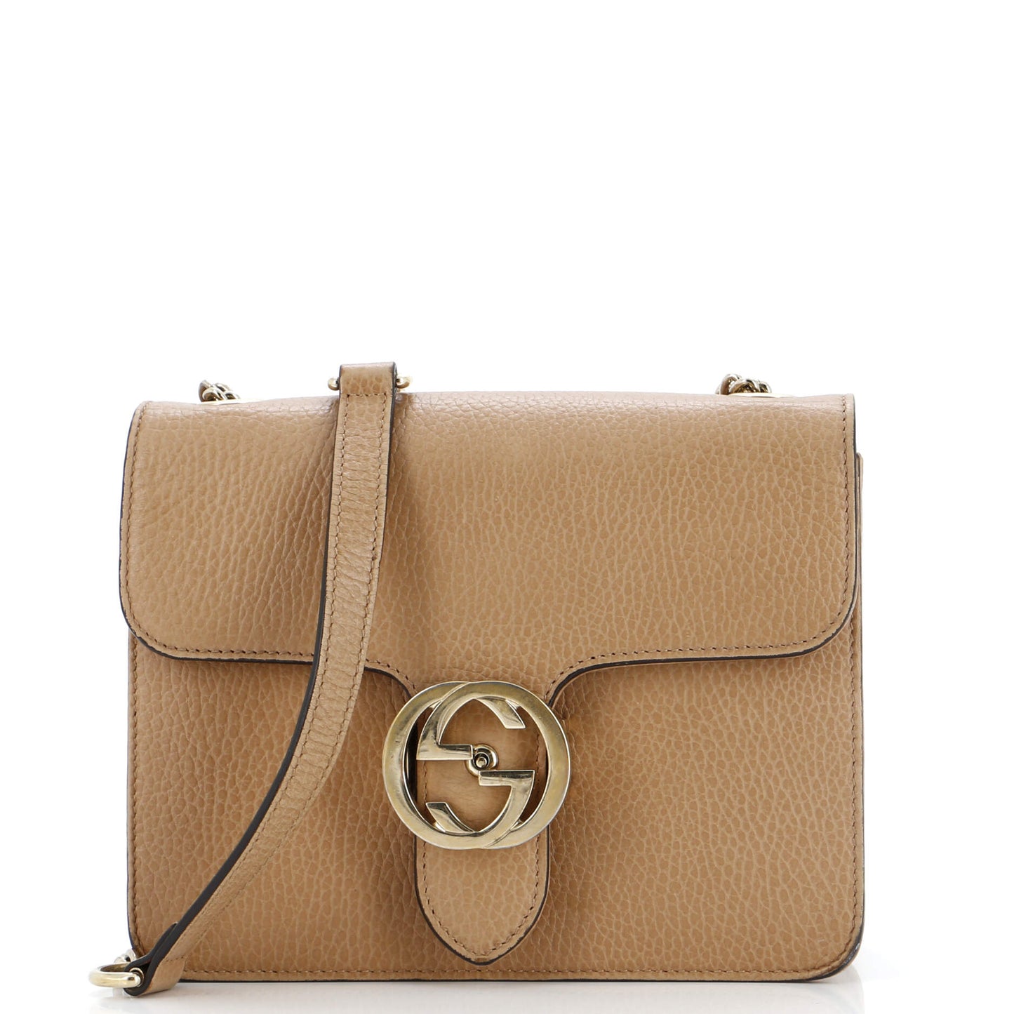Luxury Gucci Trending 2025 Interlocking Shoulder Bag Leather Small