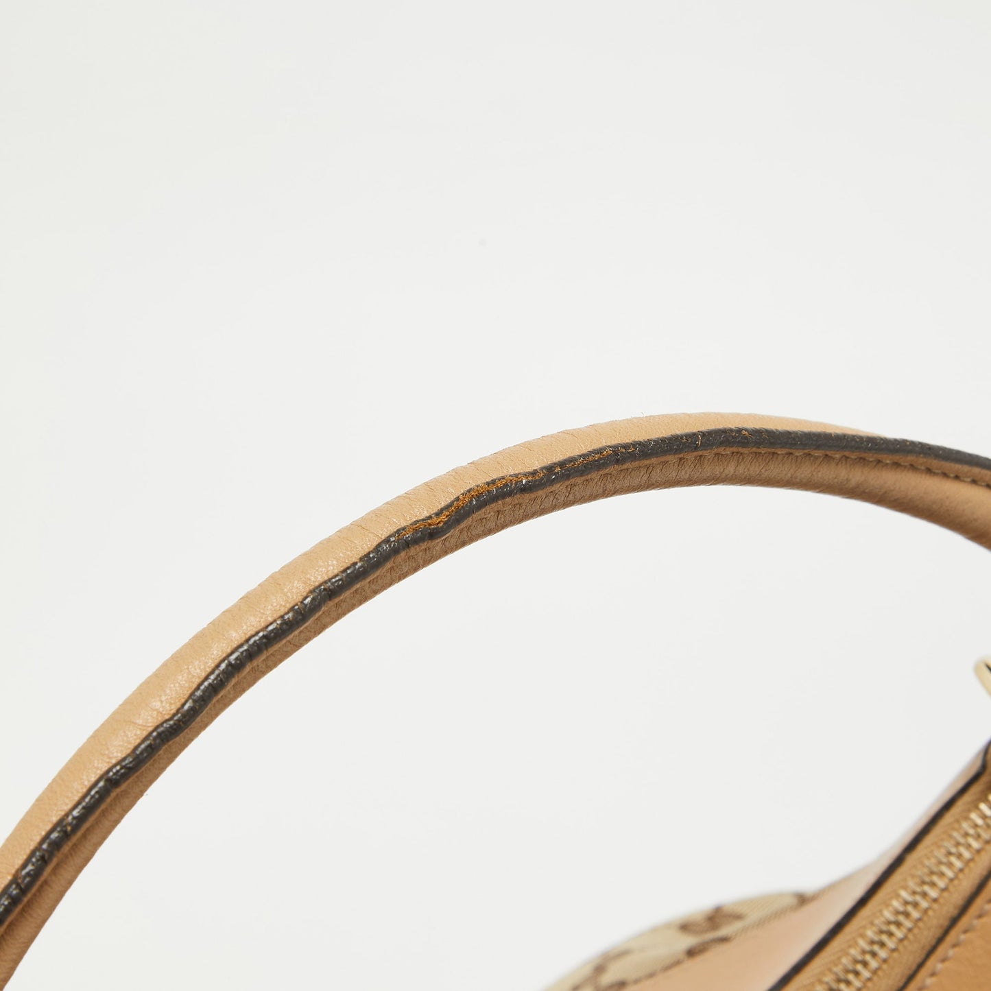 Gucci Beige Gg Canvas And Leather Abbey D-Ring Shoulder Bag