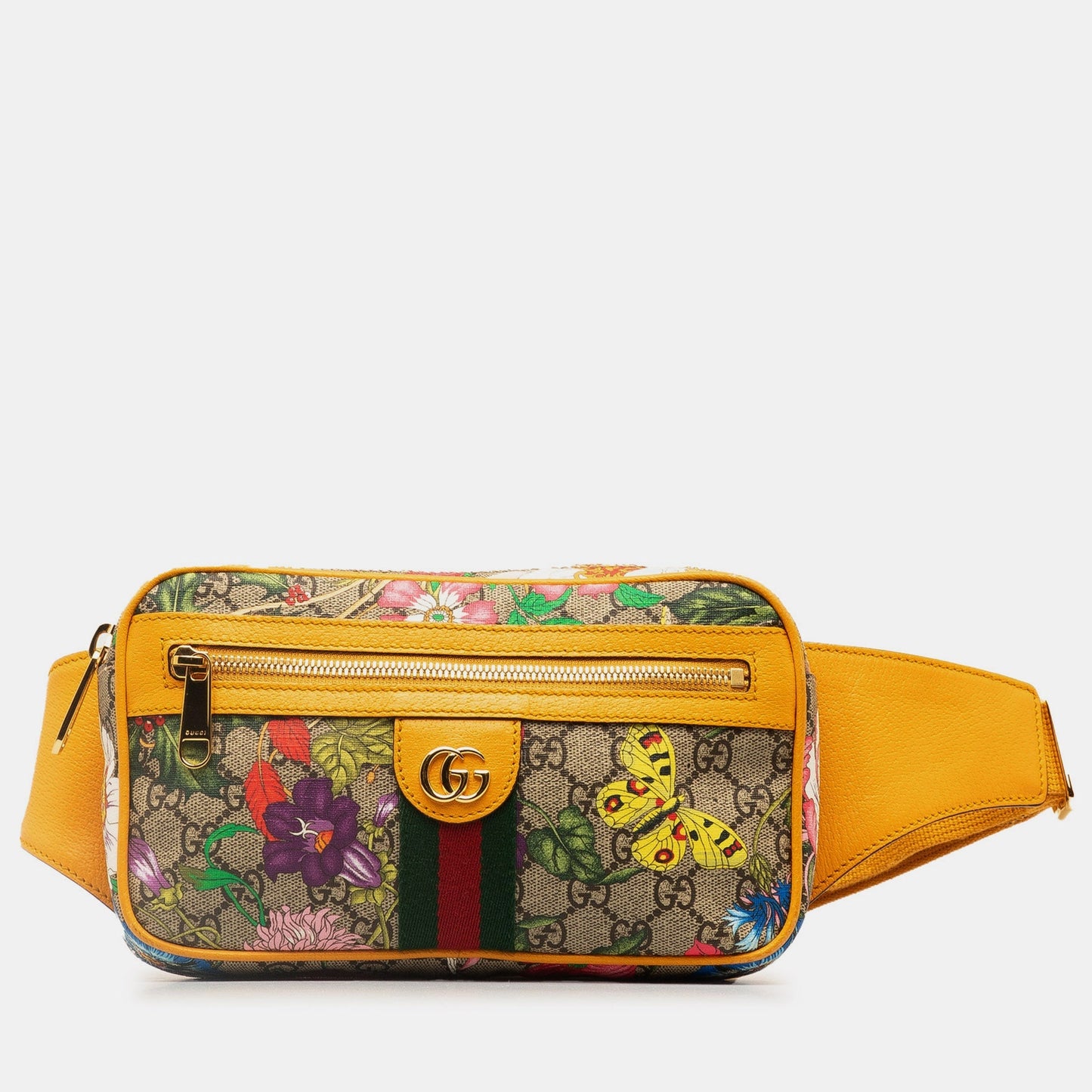 Luxury Gucci Trending 2025 GG Supreme Flora Ophidia Belt Bag