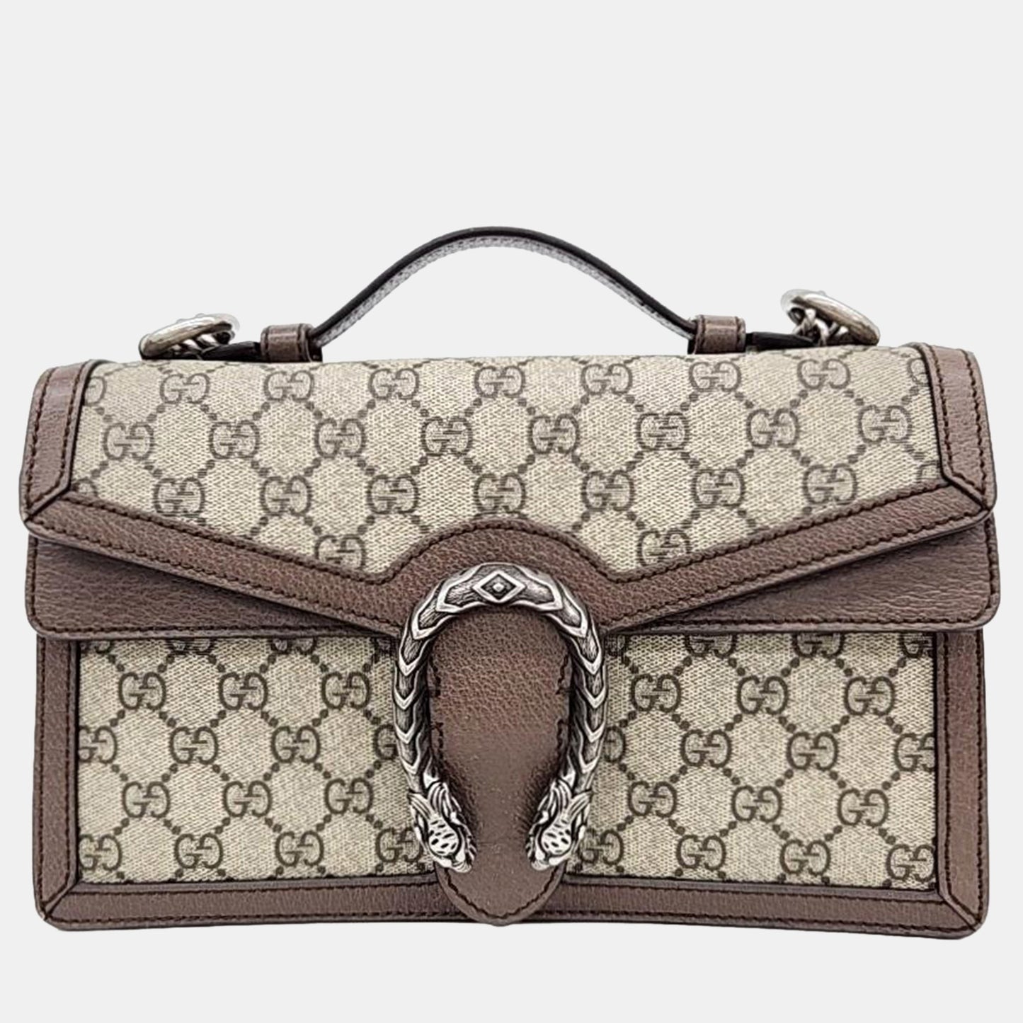 Luxury Gucci Trending 2025 Beige GG Canvas Dionysus Top Handle Bag