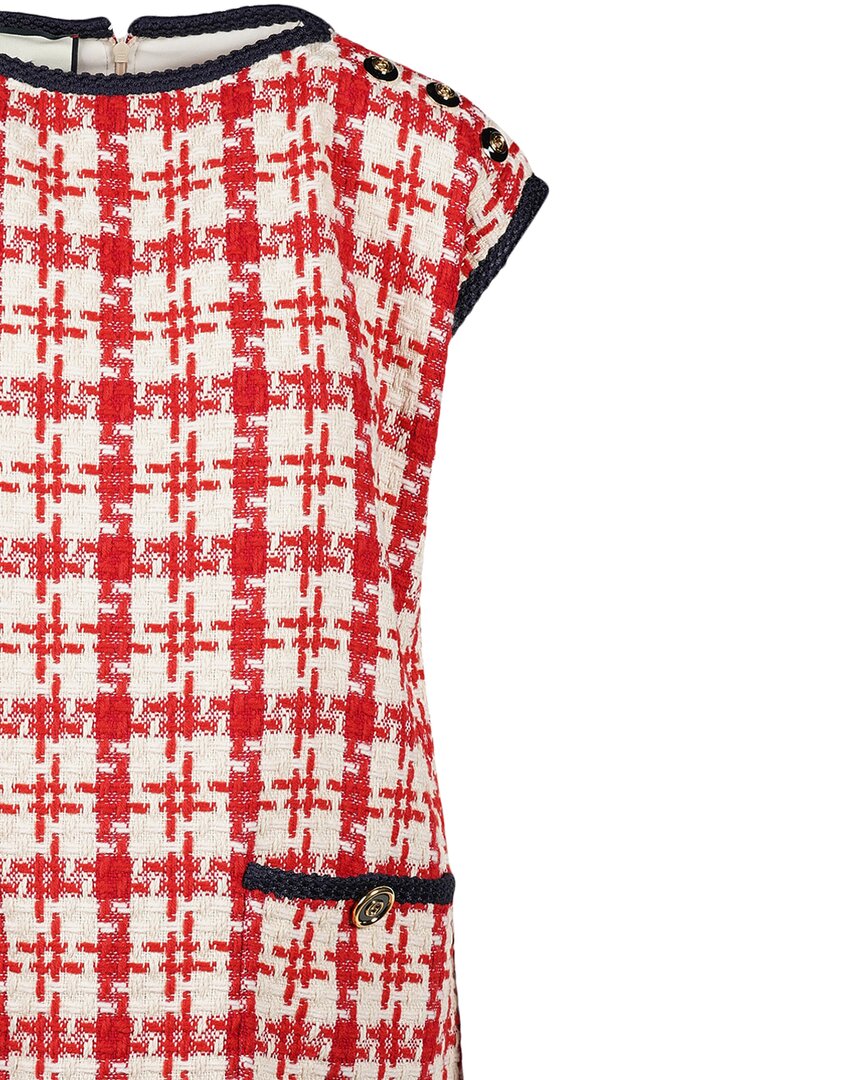 Luxury Gucci Trending 2025 Graphic Tweed Wool Dress