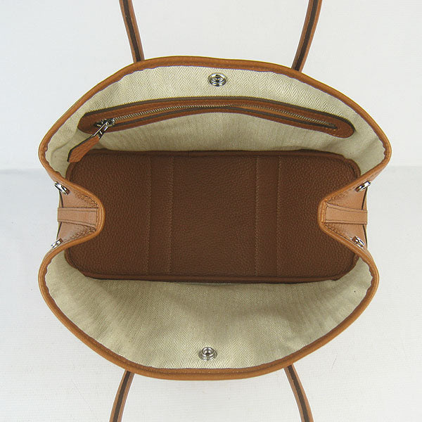 Luxury Hermes Garden Party Handbag H2805 Light Coffee