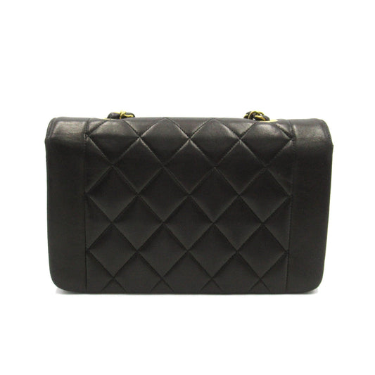 Chanel Chanel Diamond Chain Shoulder Shoulder Bag Black Ladies Diamond Chain Shoulder