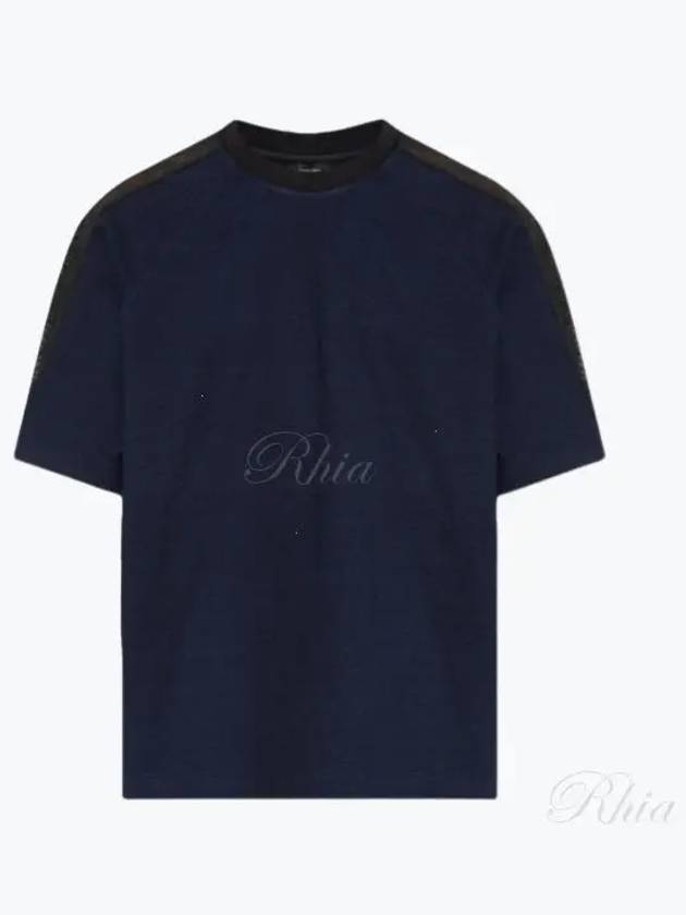 Luxury Fendi FF Jersey Short Sleeve T-Shirt Blue