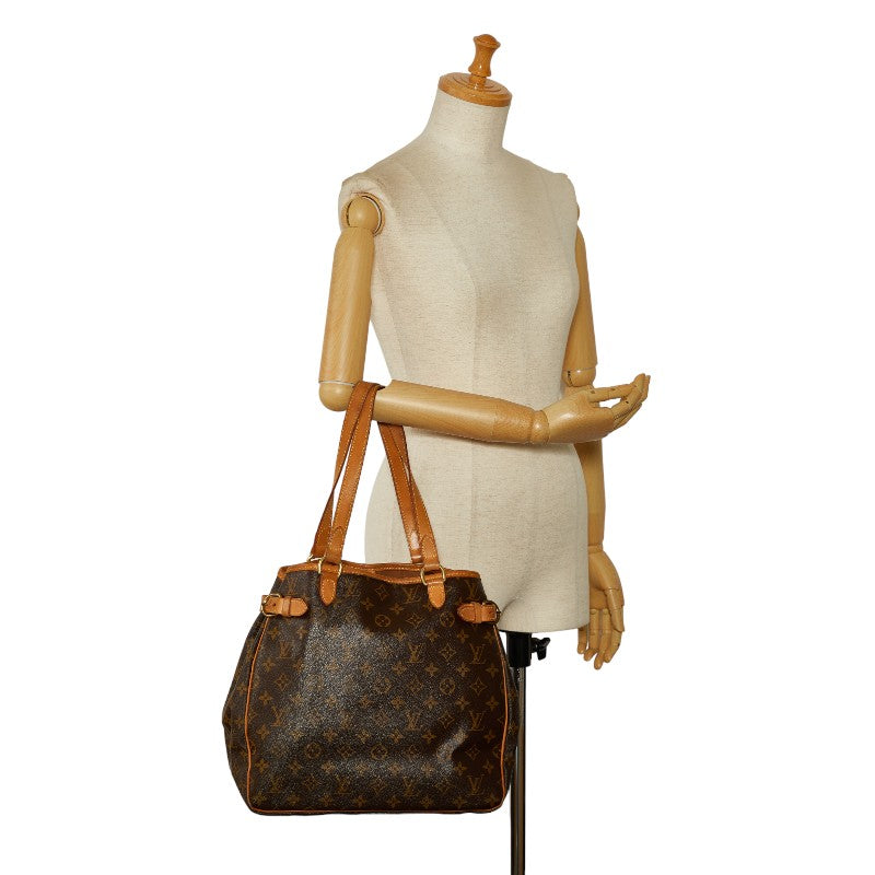 Louis Vuitton Monogram Battalion Vertical Shoulder Bag M51153 Brown PVC Leather Louis Vuitton