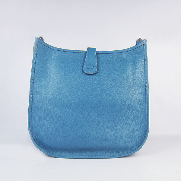 Luxury Hermes Evelyne I handbag H6309 blue silver
