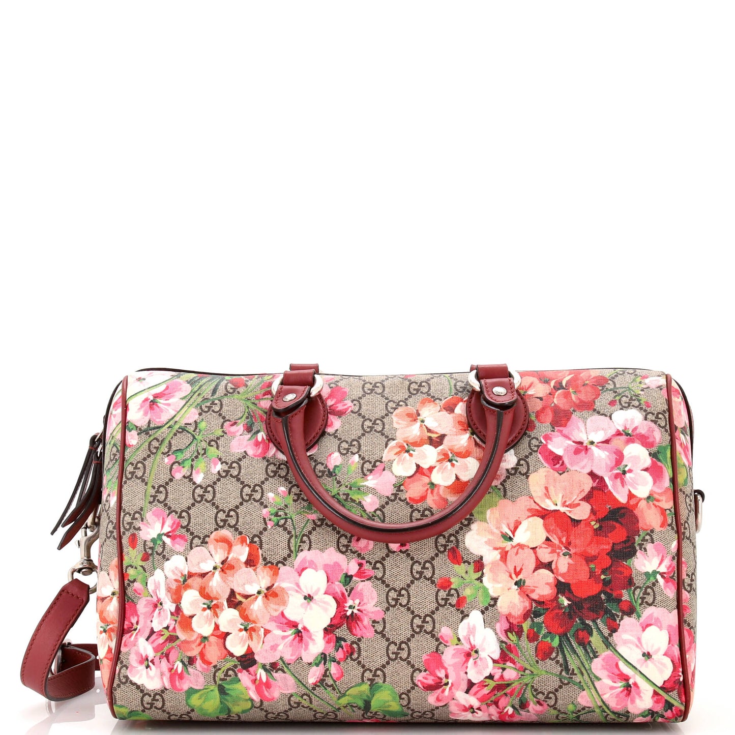 Luxury Gucci Trending 2025 Convertible Boston Bag Blooms Print GG Coated Canvas Medium