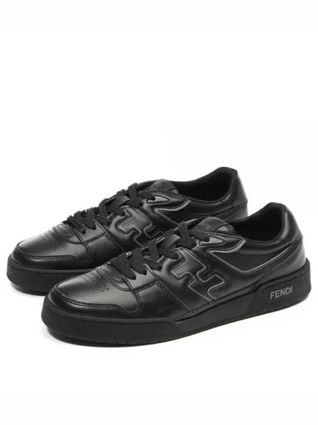 Luxury Fendi Match Low Top Sneakers Black
